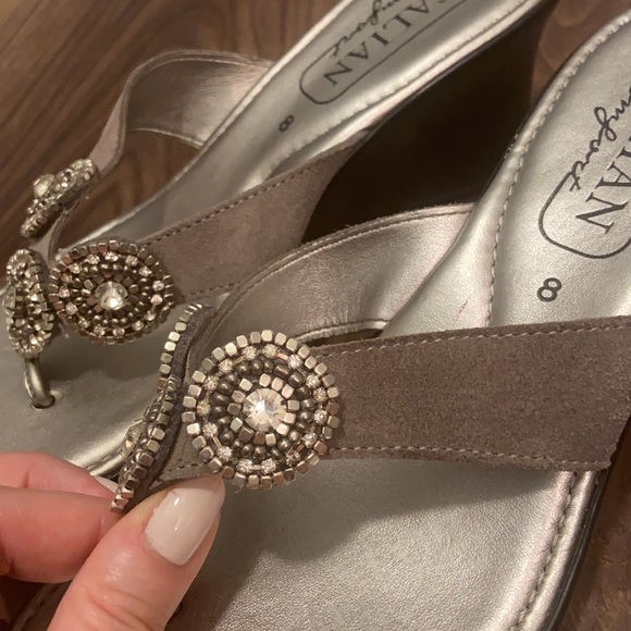 Italian Comfort Wedge Sandals - Picture 4 of 9